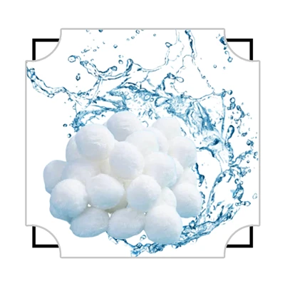 Høykvalitets buntet fiberball 50MM industriell klasse for vannbehandling Polyester fiberball for pute og pute