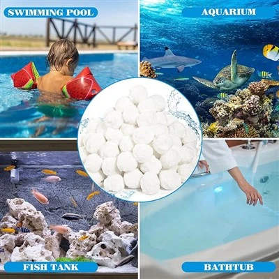 Akvarium Filterball Sand Erstatning Polyester Fiber Ball Pool Filter Cleaning Ball